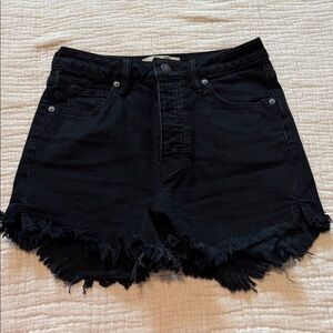 We The Free Black Denim Shorts